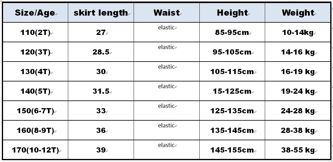 Kids Skirt  Girls' Pleated Skirt Solid Sweet Pink Beach Skirt Black Cute Mini Skirt Slim Fit Baby Princess Skirt 2-12 Years