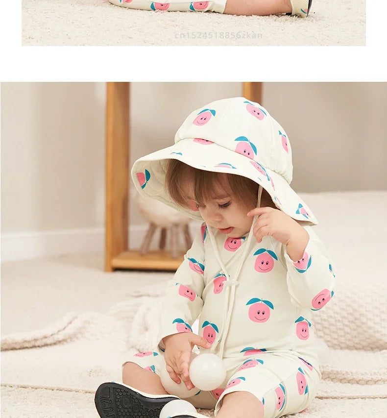 Baby Swimwear 2025 New Children's One-piece Swimsuit Sunscreen Quick-drying Bathing Suit for Kids Korean Boys Girls Surf Clothes