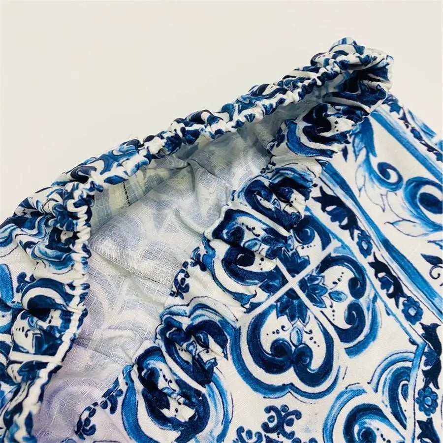 High end kids swimsuit boys summer beach wear light thin blue shirt shorts set fast drying shorts swimming set baby boy