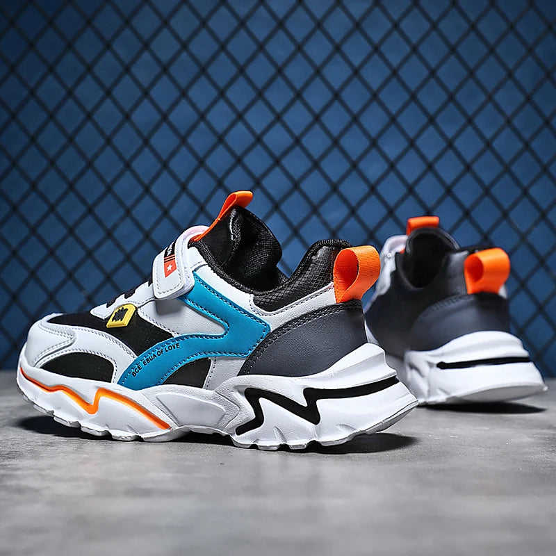 Kids Sneakers Sport Shoes for Boys Girls Fashion Leather Children Breathable Comfort Casual Walking Outdoor Running School Shoes