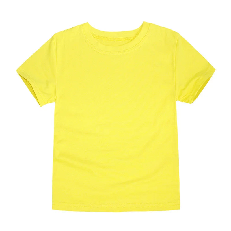 1 3 5 7 9 11 13 Years Children's Clothes Summer Boys Sport Tops Teen T-shirts Girls Cotton Tees Baby Solid Short Sleeve Shirts
