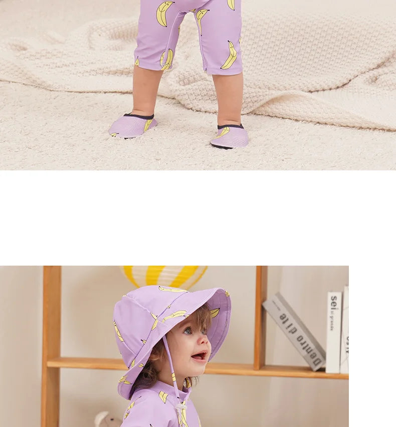 Baby Swimwear 2025 New Children's One-piece Swimsuit Sunscreen Quick-drying Bathing Suit for Kids Korean Boys Girls Surf Clothes