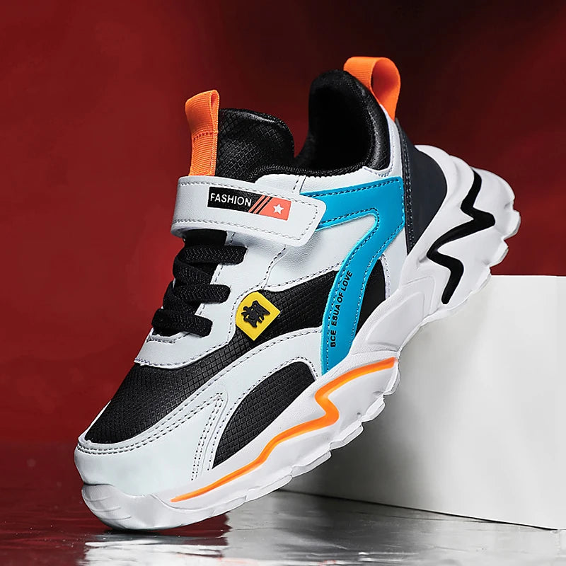 Kids Sneakers Sport Shoes for Boys Girls Fashion Leather Children Breathable Comfort Casual Walking Outdoor Running School Shoes