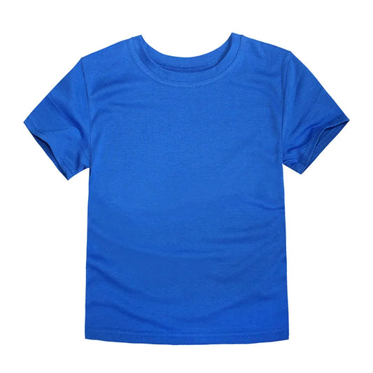 1 3 5 7 9 11 13 Years Children's Clothes Summer Boys Sport Tops Teen T-shirts Girls Cotton Tees Baby Solid Short Sleeve Shirts