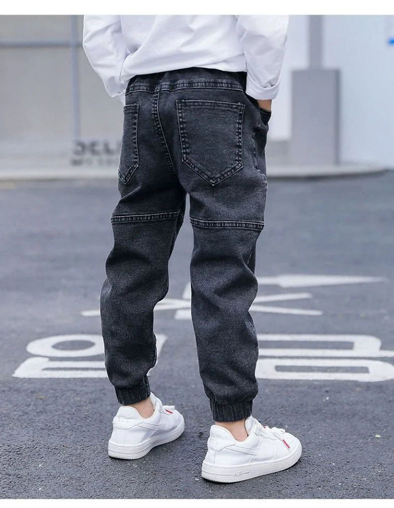 IENENS Boys Jeans Pants Child Denim Long Pants Spring Autumn Clothes 4-11 Years Kids Casual Trousers Young Boy Stretch Jeans