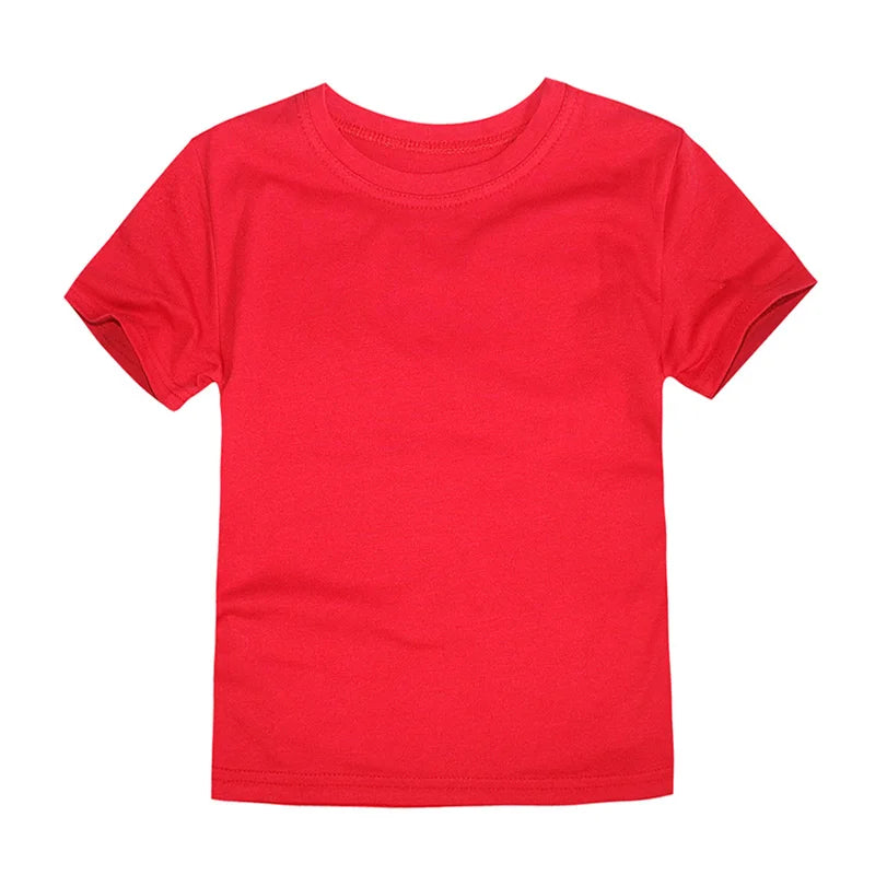 1 3 5 7 9 11 13 Years Children's Clothes Summer Boys Sport Tops Teen T-shirts Girls Cotton Tees Baby Solid Short Sleeve Shirts