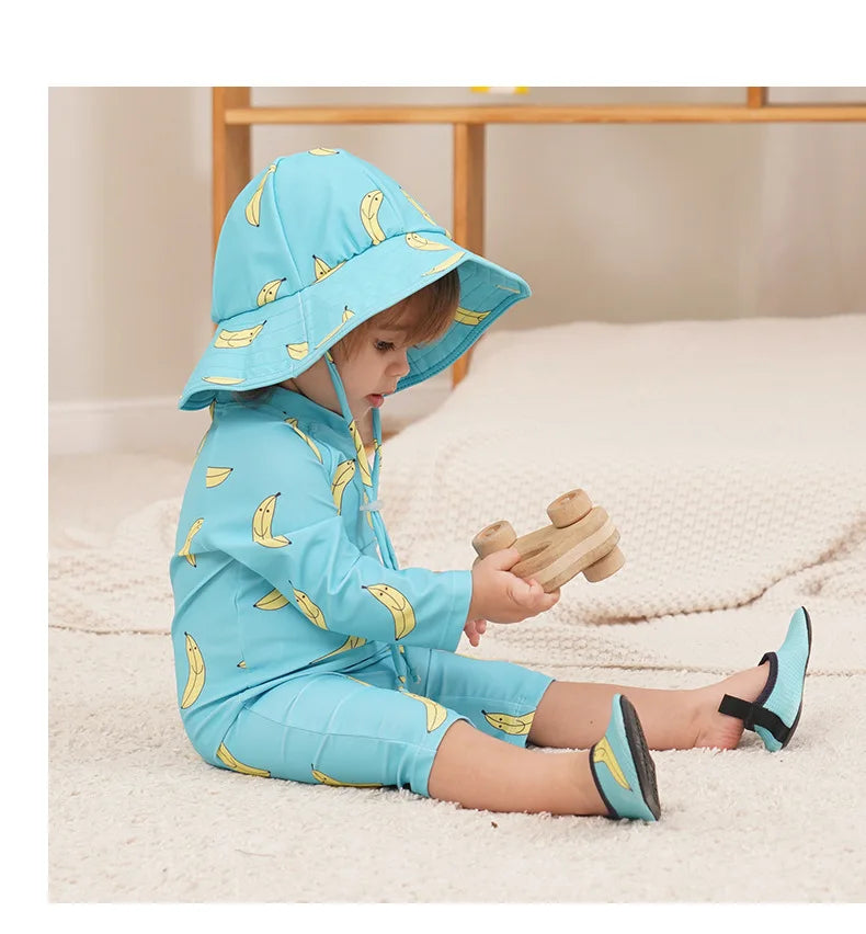 Baby Swimwear 2025 New Children's One-piece Swimsuit Sunscreen Quick-drying Bathing Suit for Kids Korean Boys Girls Surf Clothes