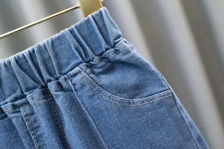 Kids Girls Jeans Pants for 2024 New Spring Autumn Long Flared Jeans Children's Pants 4-10Yrs Girls Cowboy Pants Trousers