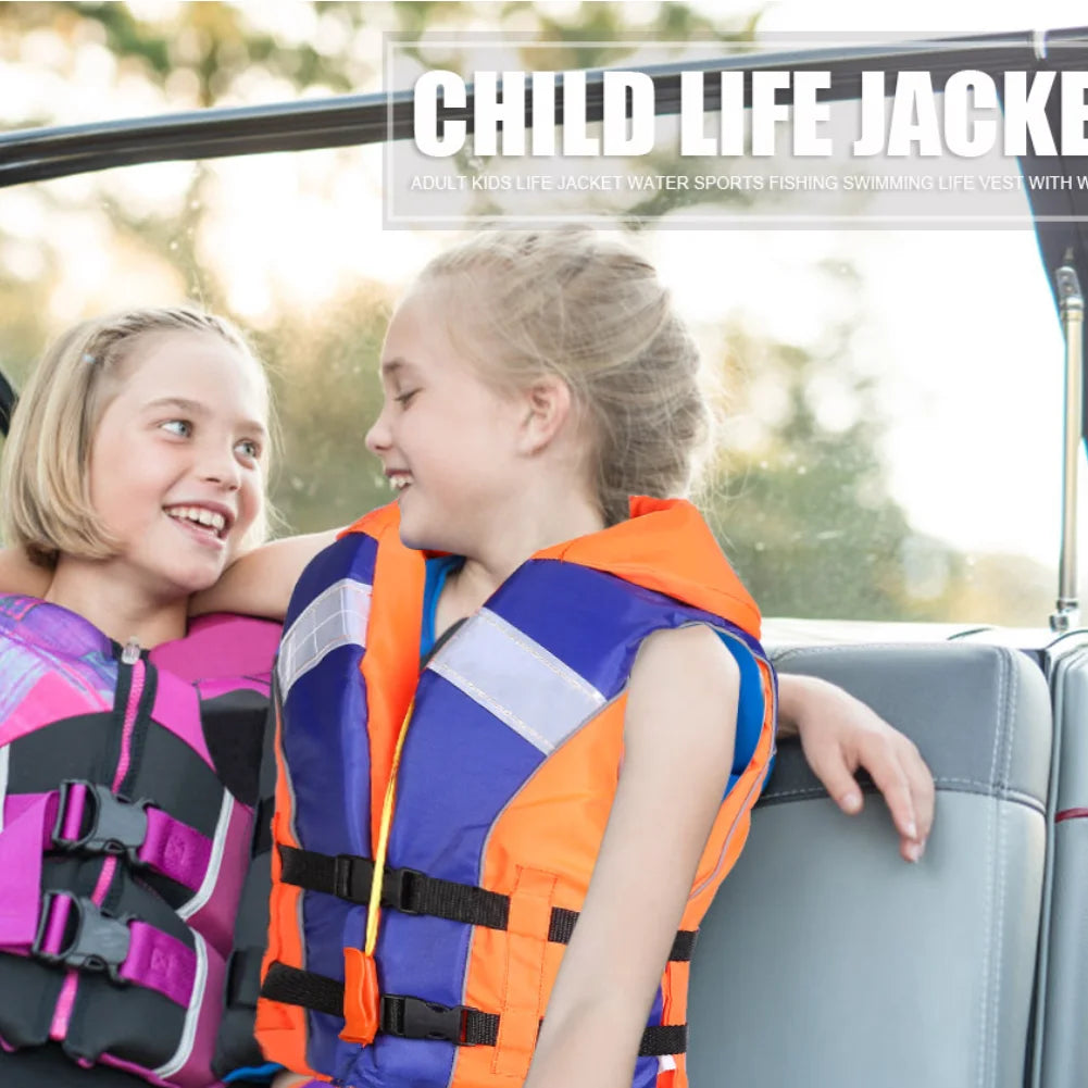 Kids Life Jacket Float Jacket Toddler Swimsuit Assist Swimwear Swim Training Buoyancy Swim Vest Life Jacket with Whistle
