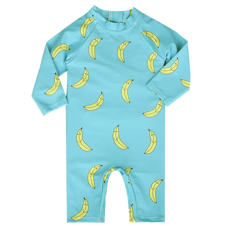 Baby Swimwear 2025 New Children's One-piece Swimsuit Sunscreen Quick-drying Bathing Suit for Kids Korean Boys Girls Surf Clothes