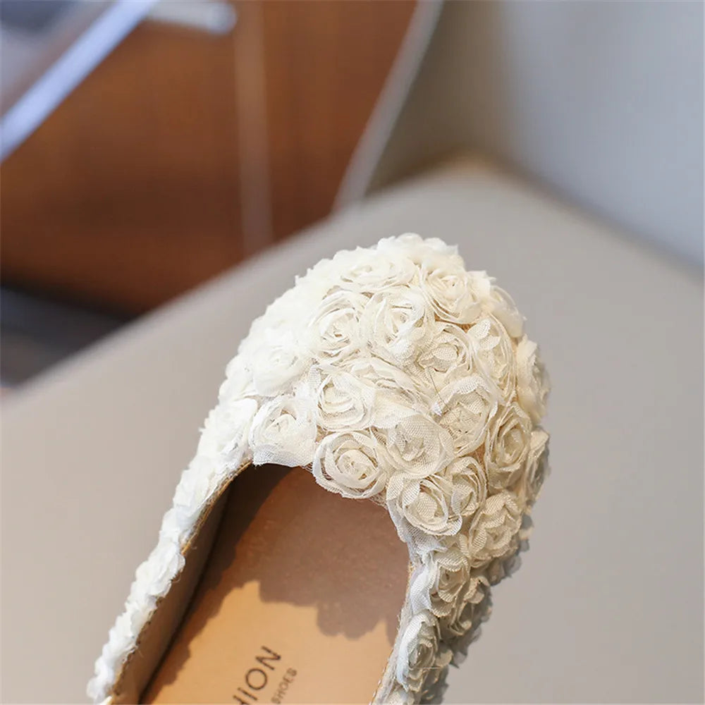 Baby Girls Sandals Comfortable Children Floral Princess Shoes Soft Sole Summer Vacation Seaside Kids Casual Shoes Size 24-34