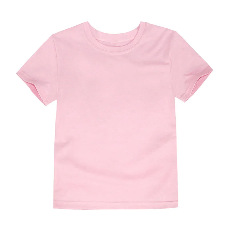 1 3 5 7 9 11 13 Years Children's Clothes Summer Boys Sport Tops Teen T-shirts Girls Cotton Tees Baby Solid Short Sleeve Shirts