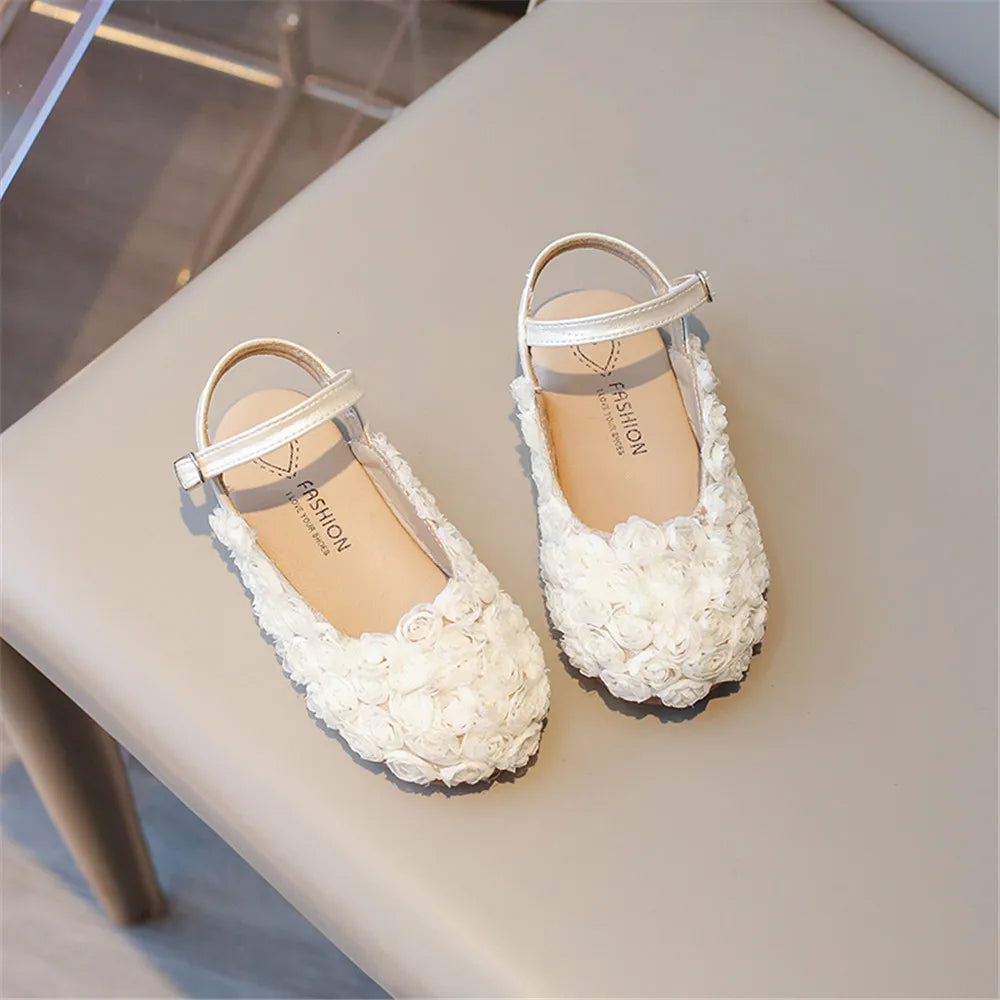 Baby Girls Sandals Comfortable Children Floral Princess Shoes Soft Sole Summer Vacation Seaside Kids Casual Shoes Size 24-34