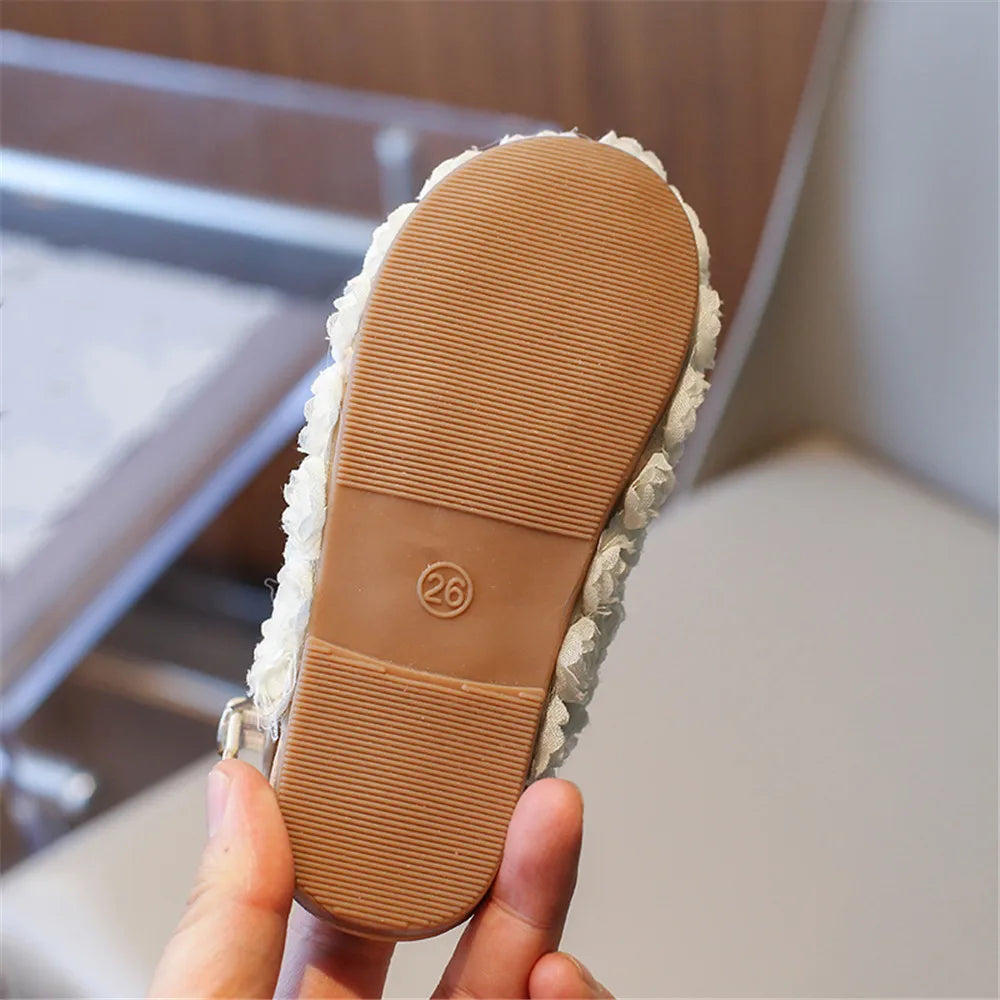Baby Girls Sandals Comfortable Children Floral Princess Shoes Soft Sole Summer Vacation Seaside Kids Casual Shoes Size 24-34