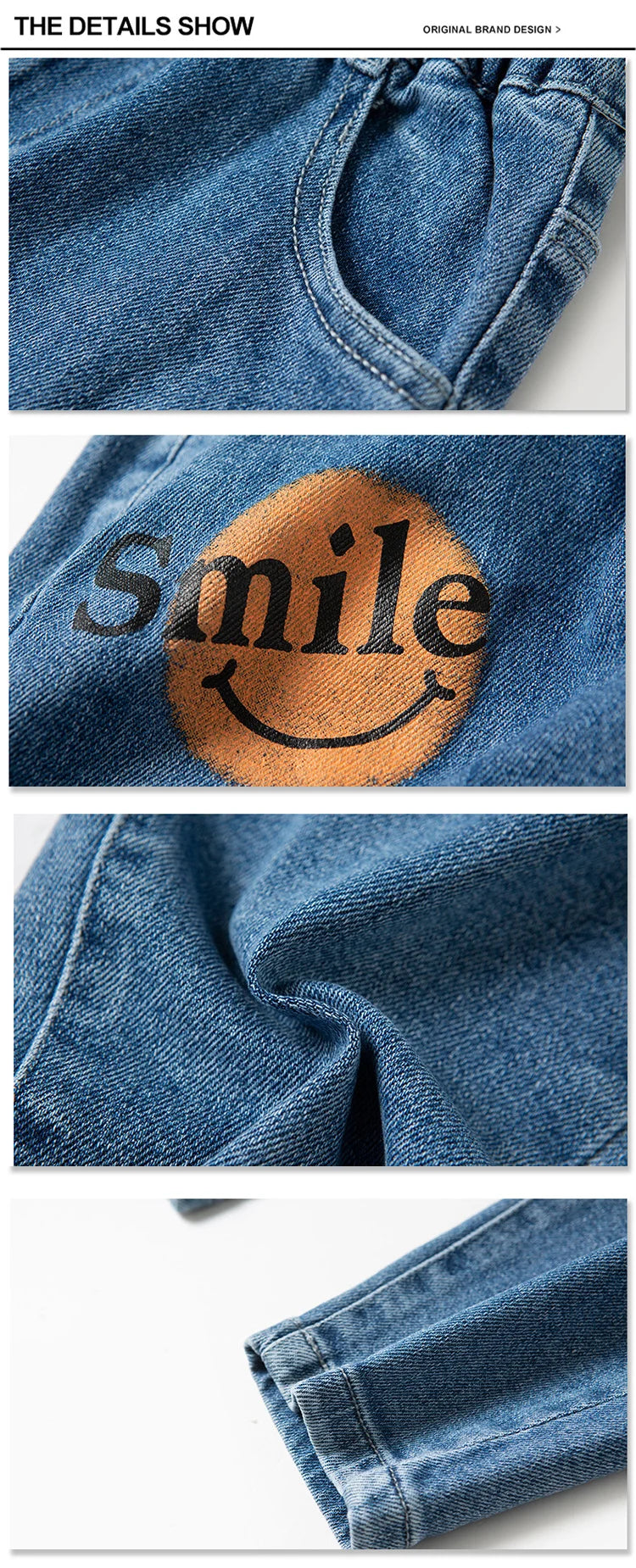 IENENS Boys Jeans Pants Child Denim Long Pants Spring Autumn Clothes 4-11 Years Kids Casual Trousers Young Boy Stretch Jeans
