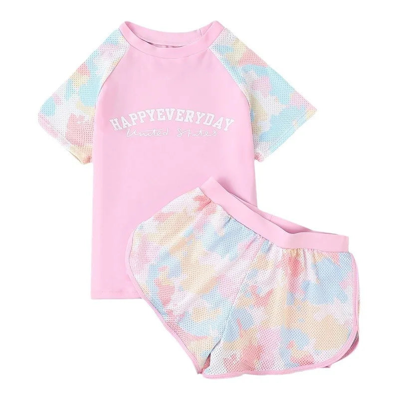 Kids Swimsuit Set Medium Big Kids Swimsuit Girls New Split Swimsuit Pants Summer Hot Springs Beach Swimsuit Swimsuit Swimsuit Se