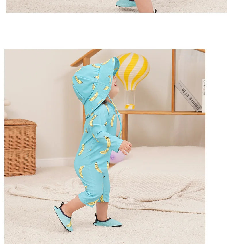 Baby Swimwear 2025 New Children's One-piece Swimsuit Sunscreen Quick-drying Bathing Suit for Kids Korean Boys Girls Surf Clothes