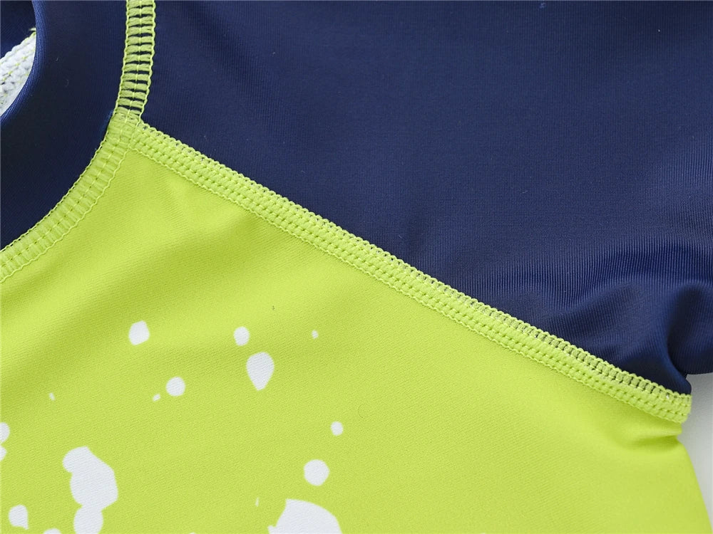 Kids Boy Swimsuit Cool Print 2 Pcs/lot 1-7 Years Summer Children Board Shorts Children Boys Swimwear Beach Surfing