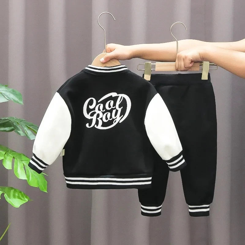 Kids Baseball Clothing Suit Boys Girls Casual Sports Sets 3 Pcs Coat Pants tripartite Spring Autumn Thin Baby Tracksuit Outfits