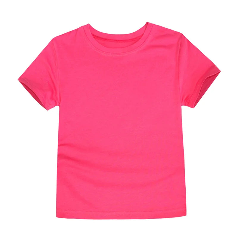 1 3 5 7 9 11 13 Years Children's Clothes Summer Boys Sport Tops Teen T-shirts Girls Cotton Tees Baby Solid Short Sleeve Shirts