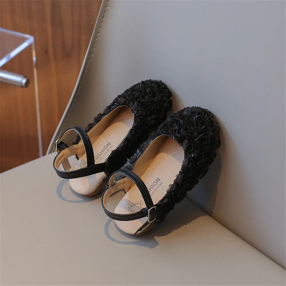 Baby Girls Sandals Comfortable Children Floral Princess Shoes Soft Sole Summer Vacation Seaside Kids Casual Shoes Size 24-34