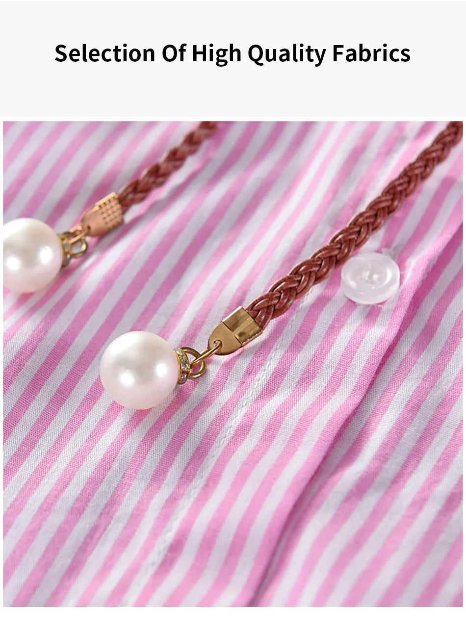 Girls Striped Shirt Dress New Fashion with Stripes Comfortable and Classic Dress for Spring and Autumn Wear Girls Casual Dresses