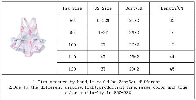 Baby Girls Swim Summer Bikini Set Cute Floral Toddler Kids Swimming Suits One-Piece Beach Wear Summer Sunbeach Swimsuit