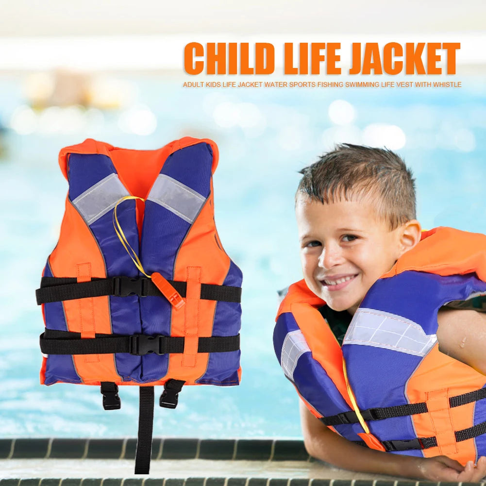 Kids Life Jacket Float Jacket Toddler Swimsuit Assist Swimwear Swim Training Buoyancy Swim Vest Life Jacket with Whistle