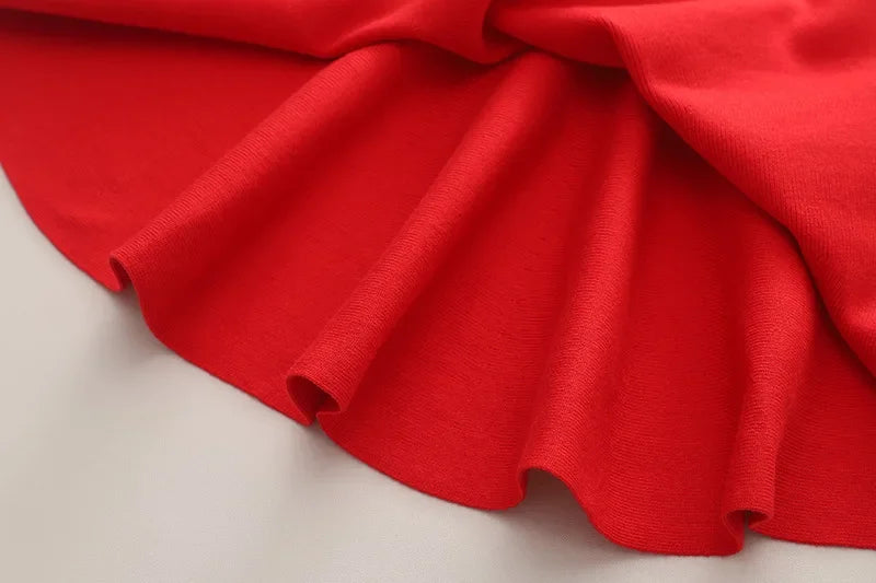 Children's Dresses Lapel Dress Stylish Slim-fit Sweater Dress Knitted Sweater Toddler Girl Winter Clothes Kids Knitwear