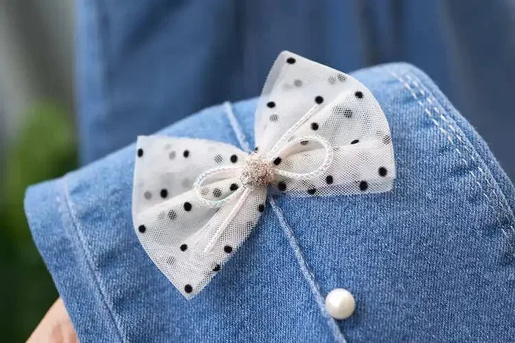 Kids Girls Jeans Pants for 2024 New Spring Autumn Long Flared Jeans Children's Pants 4-10Yrs Girls Cowboy Pants Trousers