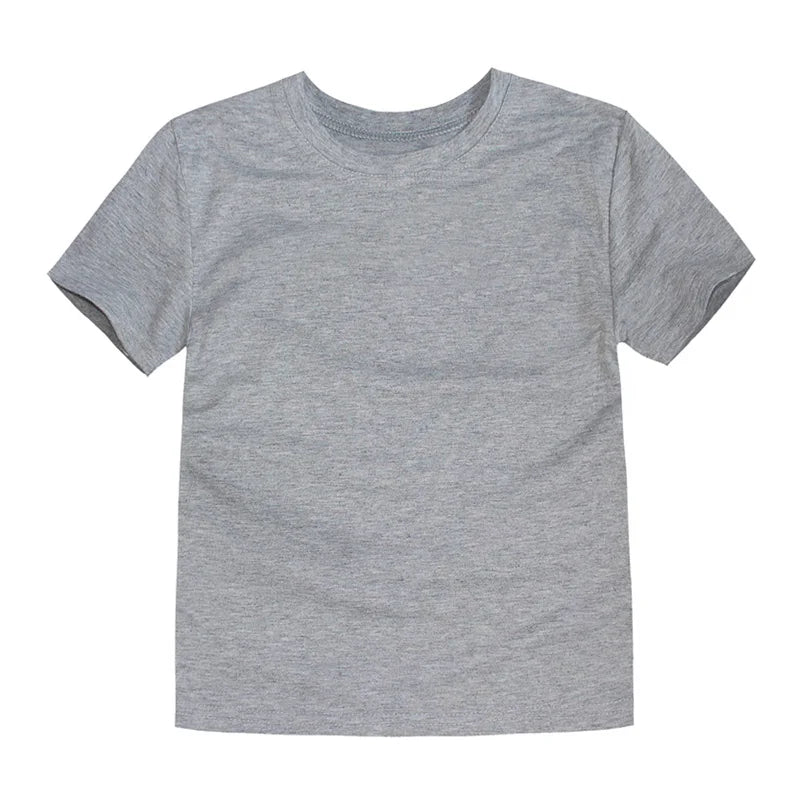 1 3 5 7 9 11 13 Years Children's Clothes Summer Boys Sport Tops Teen T-shirts Girls Cotton Tees Baby Solid Short Sleeve Shirts