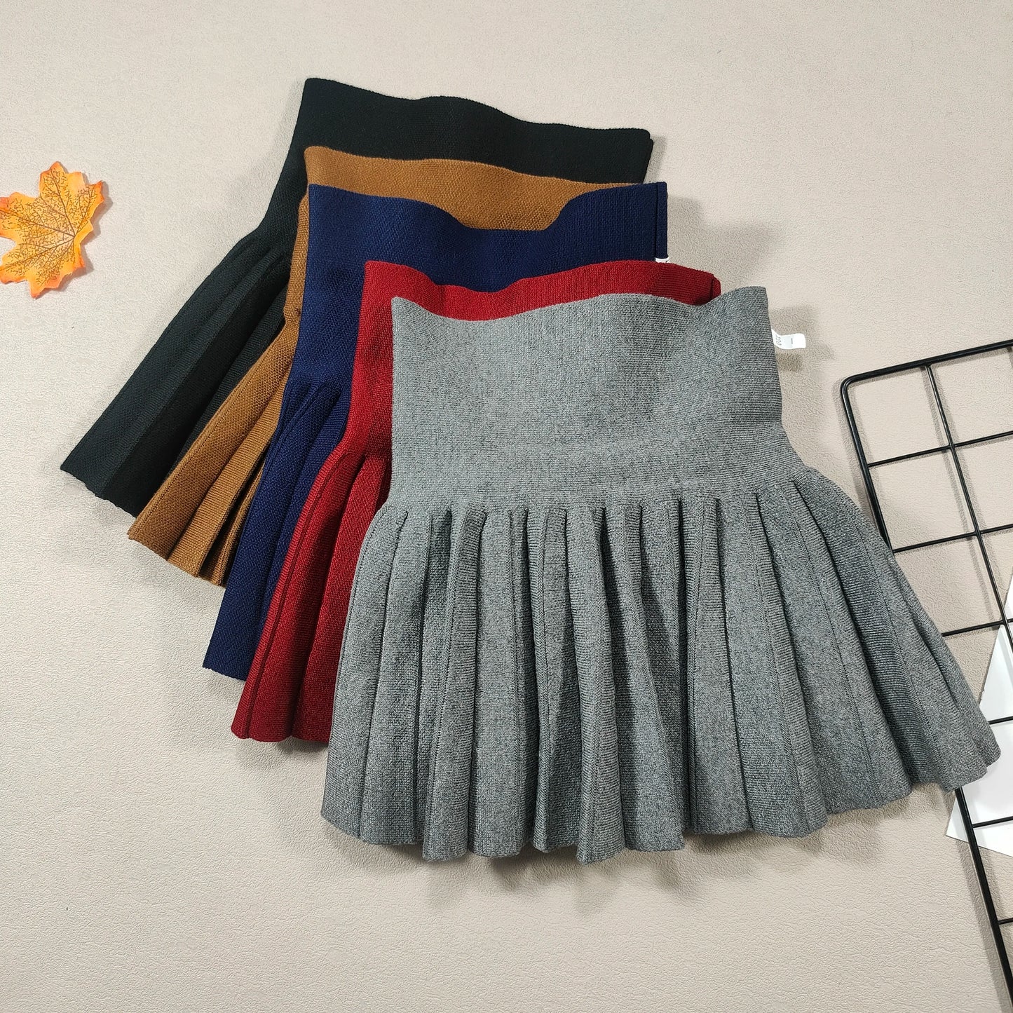 Kids Skirt  Girls' Pleated Skirt Solid Sweet Pink Beach Skirt Black Cute Mini Skirt Slim Fit Baby Princess Skirt 2-12 Years