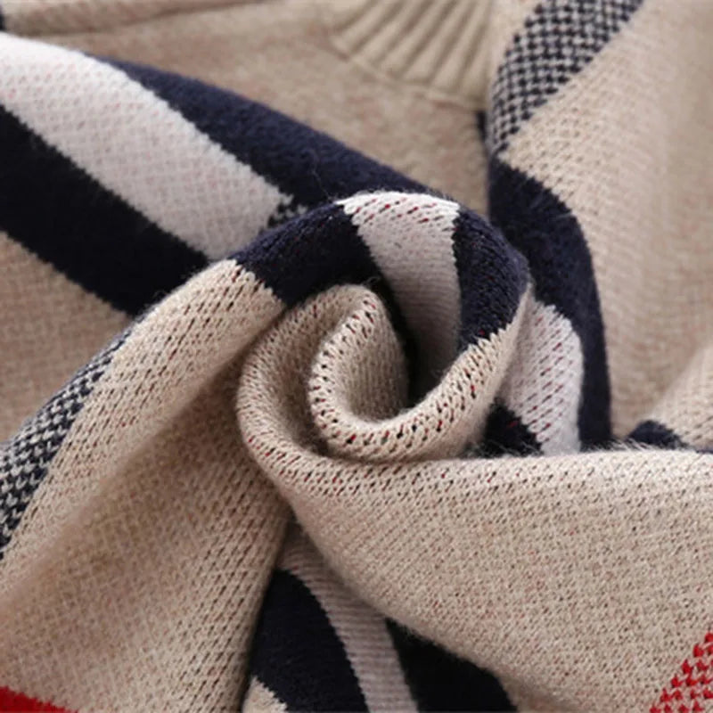 Children Clothes Winter Warm Top 2-8Y Boy Long Sleeve Sweater Knitted Gentleman Kids Spring Autumn Cardigan Baby Sweater