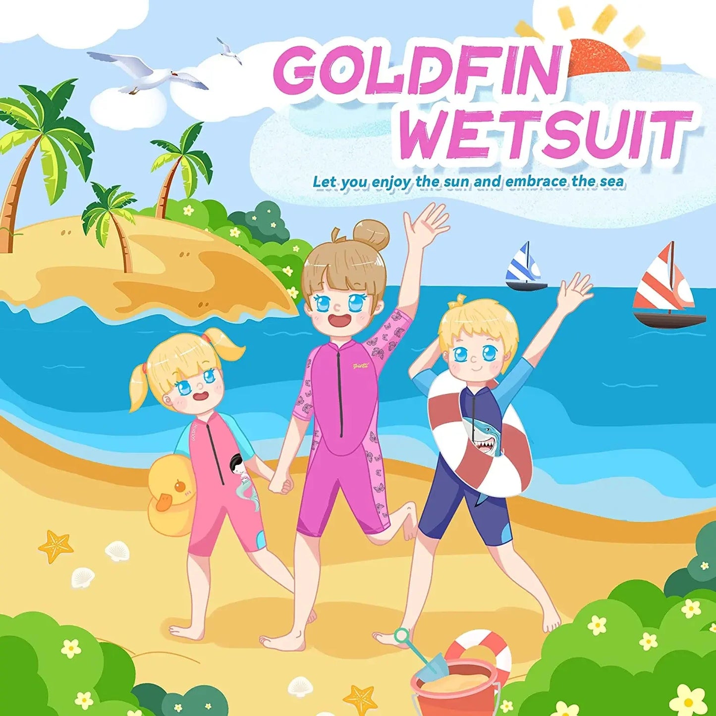 Kids Wetsuits Shorty Youth Wetsuit 2mm Neoprene Swimsuit for Kids Boys Girls Toddler Water Aerobics Swimming Diving Surfing