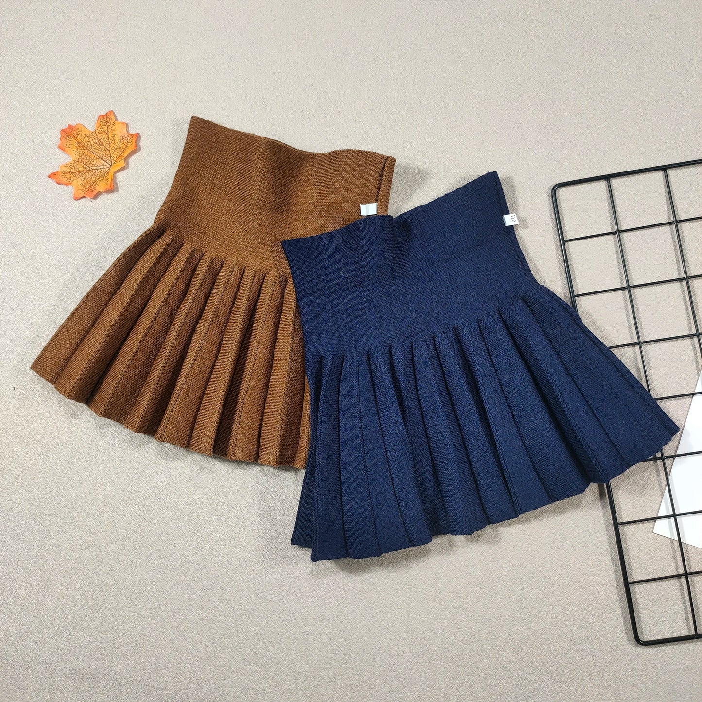 Kids Skirt  Girls' Pleated Skirt Solid Sweet Pink Beach Skirt Black Cute Mini Skirt Slim Fit Baby Princess Skirt 2-12 Years