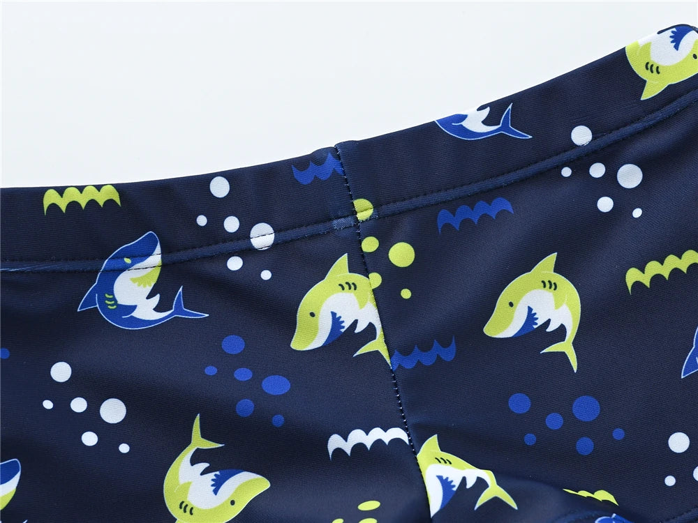 Kids Boy Swimsuit Cool Print 2 Pcs/lot 1-7 Years Summer Children Board Shorts Children Boys Swimwear Beach Surfing