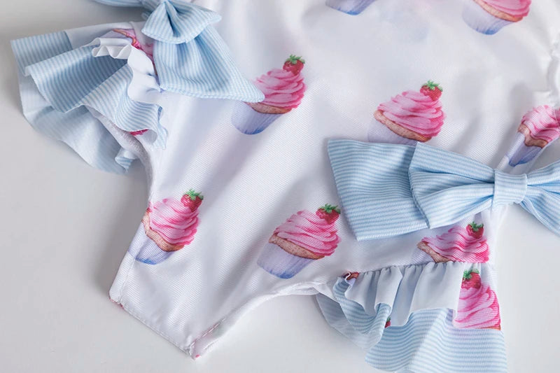 Baby Girls Swim Summer Bikini Set Cute Floral Toddler Kids Swimming Suits One-Piece Beach Wear Summer Sunbeach Swimsuit