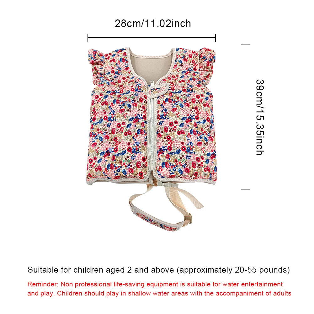 Baby Swimsuit Unisex Children Swimming Aid Buoyancy Clothing Toddler Swim Vest for Kids Age 2 3 4 Years