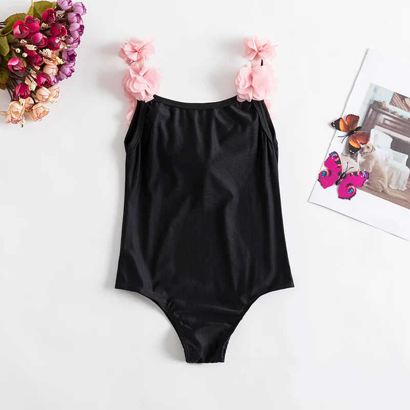 Baby Girls Swim Summer Bikini Set Cute Floral Toddler Kids Swimming Suits One-Piece Beach Wear Summer Sunbeach Swimsuit