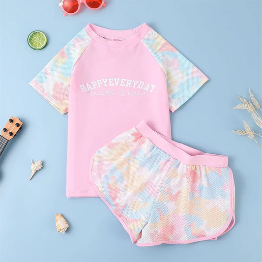 Kids Swimsuit Set Medium Big Kids Swimsuit Girls New Split Swimsuit Pants Summer Hot Springs Beach Swimsuit Swimsuit Swimsuit Se