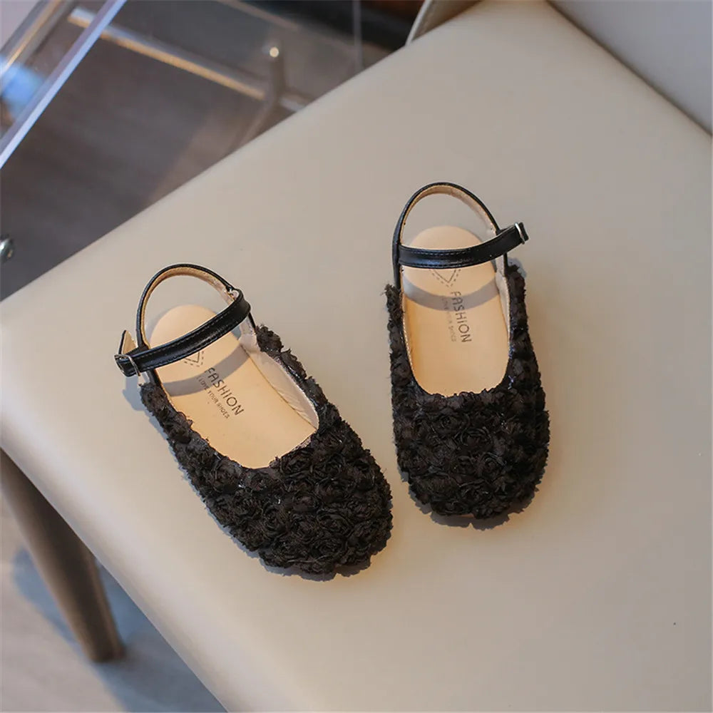 Baby Girls Sandals Comfortable Children Floral Princess Shoes Soft Sole Summer Vacation Seaside Kids Casual Shoes Size 24-34