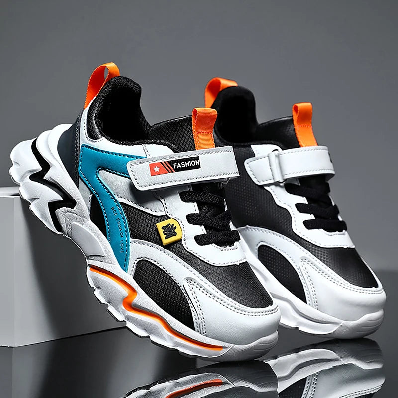 Kids Sneakers Sport Shoes for Boys Girls Fashion Leather Children Breathable Comfort Casual Walking Outdoor Running School Shoes