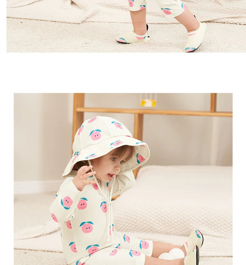 Baby Swimwear 2025 New Children's One-piece Swimsuit Sunscreen Quick-drying Bathing Suit for Kids Korean Boys Girls Surf Clothes