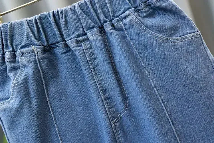 Kids Girls Jeans Pants for 2024 New Spring Autumn Long Flared Jeans Children's Pants 4-10Yrs Girls Cowboy Pants Trousers