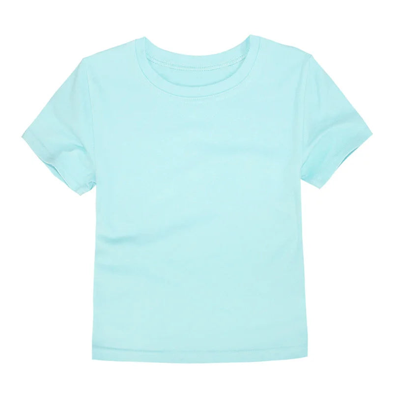 1 3 5 7 9 11 13 Years Children's Clothes Summer Boys Sport Tops Teen T-shirts Girls Cotton Tees Baby Solid Short Sleeve Shirts
