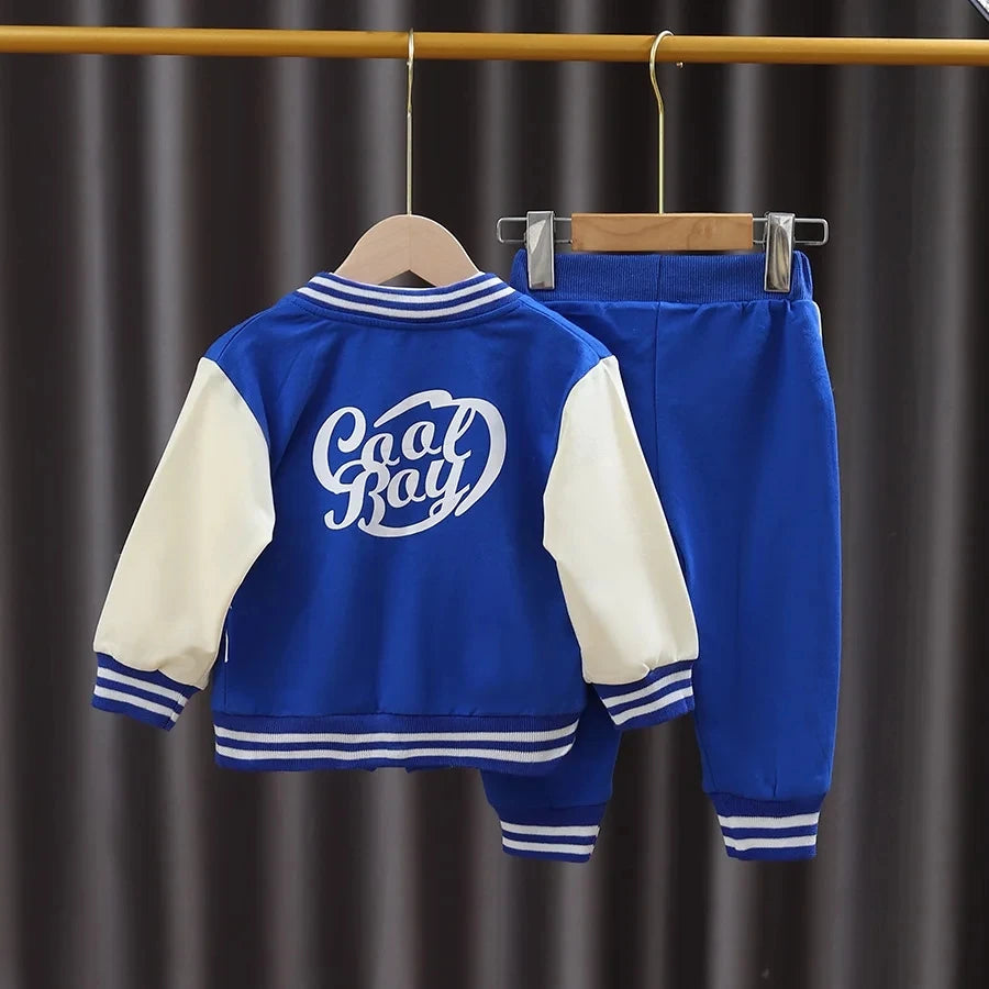 Kids Baseball Clothing Suit Boys Girls Casual Sports Sets 3 Pcs Coat Pants tripartite Spring Autumn Thin Baby Tracksuit Outfits