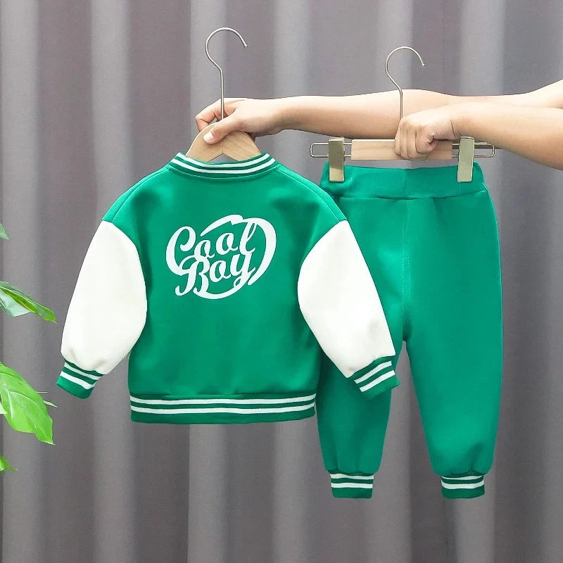 Kids Baseball Clothing Suit Boys Girls Casual Sports Sets 3 Pcs Coat Pants tripartite Spring Autumn Thin Baby Tracksuit Outfits