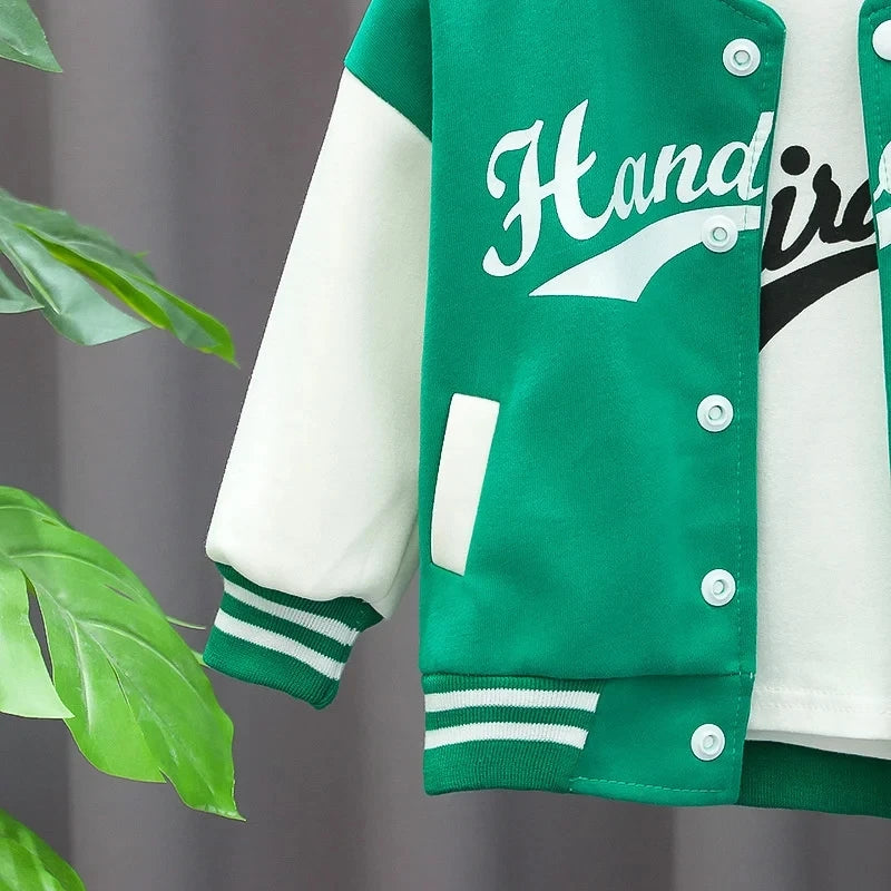 Kids Baseball Clothing Suit Boys Girls Casual Sports Sets 3 Pcs Coat Pants tripartite Spring Autumn Thin Baby Tracksuit Outfits