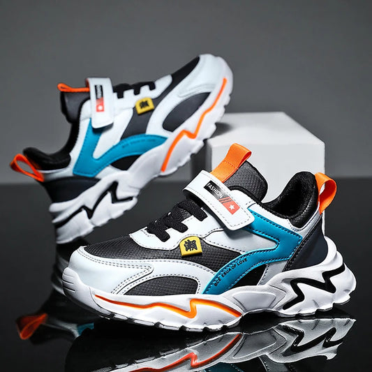 Kids Sneakers Sport Shoes for Boys Girls Fashion Leather Children Breathable Comfort Casual Walking Outdoor Running School Shoes