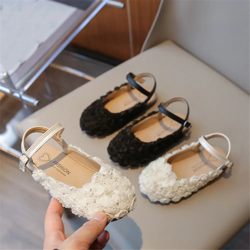 Baby Girls Sandals Comfortable Children Floral Princess Shoes Soft Sole Summer Vacation Seaside Kids Casual Shoes Size 24-34